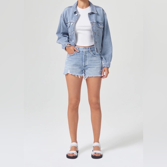AGOLDE Parker Vintage Cut Off Short Size 25 Medium Wash - Picture 1 of 9